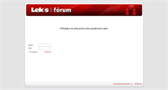 Desktop Screenshot of forum.lekis.cz